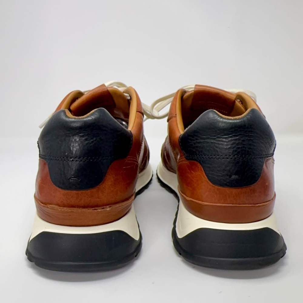 Allen Edmonds Port Washington Leather Sneakers Mens 9 D Brown Pantina USA Shoe - Picture 7 of 12